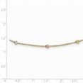 thumbnail image 2 of Beautiful 14k Tri-color Polished & D/C Beaded Necklace, 2 of 2