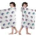 thumbnail image 4 of Cute Hedgehog Hooded Bath Towel，50"x30" for Ages 3 To 12 Kids, Quick Dry Lightweight Soft Microfiber Hood Beach Towel Cover Up for Kids, 4 of 7