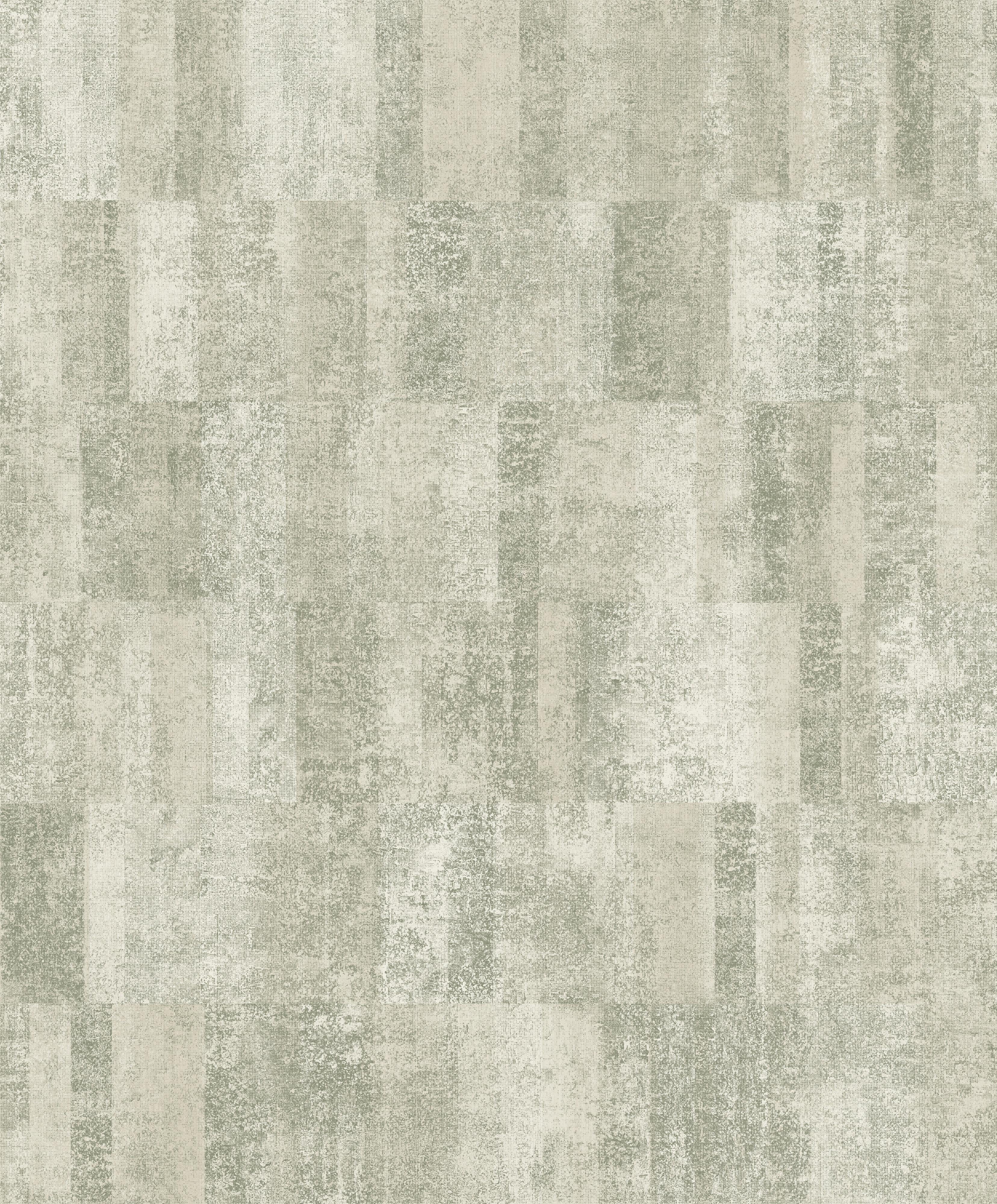 Green Scratched Textured Blocks Geometric Printed Non-Woven Non-Pasted Textured Wallpaper 57 Sq. Ft.