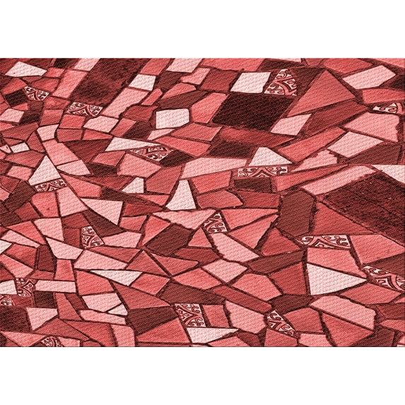Ahgly Company Indoor Rectangle Patterned Bean Red Area Rugs, 2' x 3'