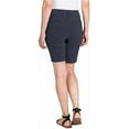thumbnail image 4 of Hilary Radley Women's Comfort Waistband Bermuda Shorts (Navy, L), 4 of 6