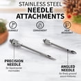 thumbnail image 2 of YOPTOP Kitchen Stainless Steel Turkey Baster for Cooking- Food Grade Metal Turkey Baster Syringe with Silicone Suction Bulb Turkey Baster Large Size Includes 2 Detachable Needles and Cleaning Brush, 2 of 5