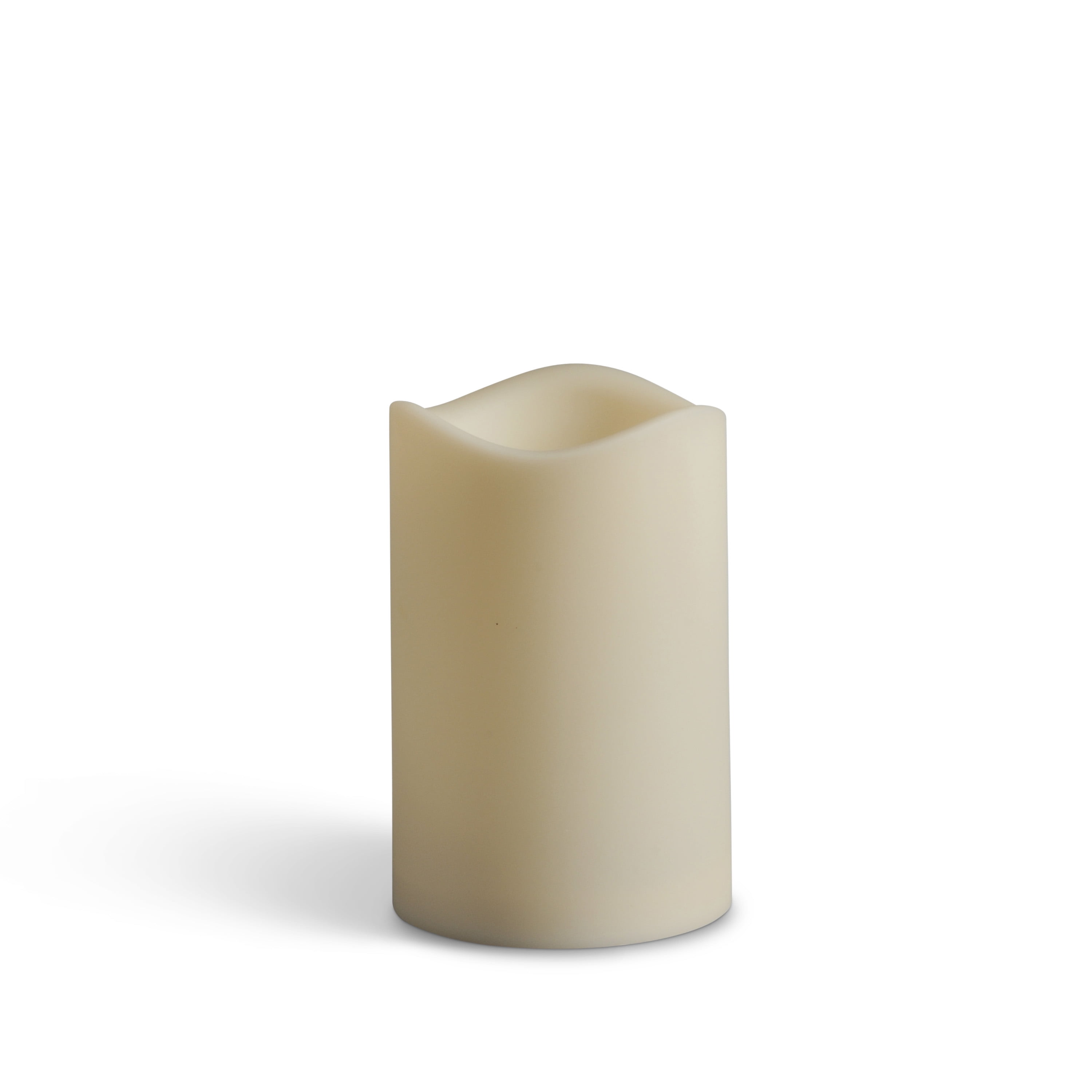 9-inch Tall Battery-Operated Bisque Flameless LED Candle with ...