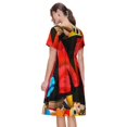 thumbnail image 7 of Lsque Sml Jeffy Print Women's Casual Dress T-Shirt Summer Short Sleeve Scoop Neck Swing Dresses, 7 of 7