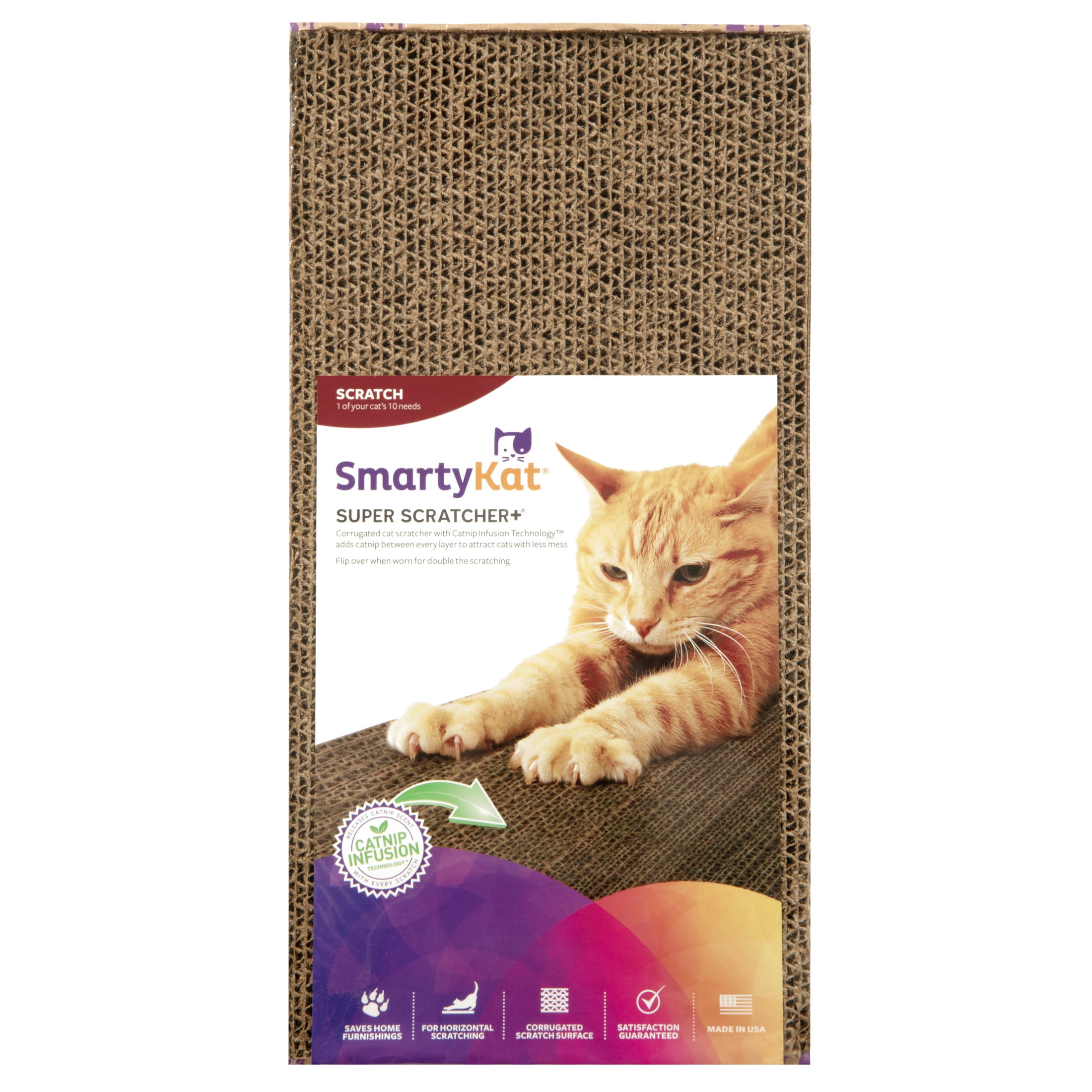 SmartyKat Super Scratcher Plus Catnip Infused Corrugated Cardboard