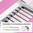 thumbnail image 3 of FASTES Foldable Pilates Reformer Machine for Home Gym,78" Balanced Body Pilates Exercise Equipment with Jump Board, Pink, 3 of 8