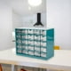 thumbnail image 4 of Caja de almacenamiento de piezas con 25 cajones, caja de herramientas para garaje, hogar, organizador de piezas de tornillos para cuentas Verde, 4 of 9