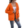 thumbnail image 3 of iHPH7 Outdoor Jacket Hooded Rain Coats for Women Softshell Jacket Women Hooded Jacket Women Zip Up Jacket Hiking Jacket Women Womens Raincoats Waterproof with Hood Orange XXL, 3 of 9