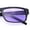 Black Frame - Purple Lens, variant on Mens Snug Fit Color Lens Slim Rectangular Plastic Sunglasses / Black - Yellow