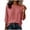 05# Red, variant on Women's Linen Tops Crew Neck Long Sleeve 3/4 Length Striped Floral Print Stretchable Summer Cotton Wrinkle-Resistant Dolman Drop Shoulder Tunic Loose Fit S-2XL