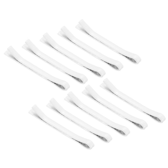 Uxcell 10Pcs Tiny Doll Hair Pins, 0.59" White Mini Metal Hair Clips Bobby Pins