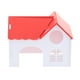 thumbnail image 2 of 1 casa de madera para hámster, erizo, cobaya, animales pequeños rojo, 2 of 9