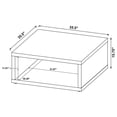 thumbnail image 2 of Pemberly Row Farmhouse Square Engineered Wood Coffee Table in Brown, 2 of 8
