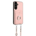 thumbnail image 3 of for Samsung Galaxy A13 5G PU Leather Phone Case Cover, Classic Shoulder Strap Card Slots Shockproof Protective Ring Bracket Anti-scratch Ultra Slim Back Case for Samsung Galaxy A13 5G - Rosegold, 3 of 8
