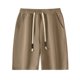 thumbnail image 1 of pstuiky Pantalones cortos para hombre, Pantalones cortos de ocio para hombre, versátiles, de color sólido, con bolsillos y cintura elástica con cordón. Pantalones cortos de entrenamiento, 1 of 2