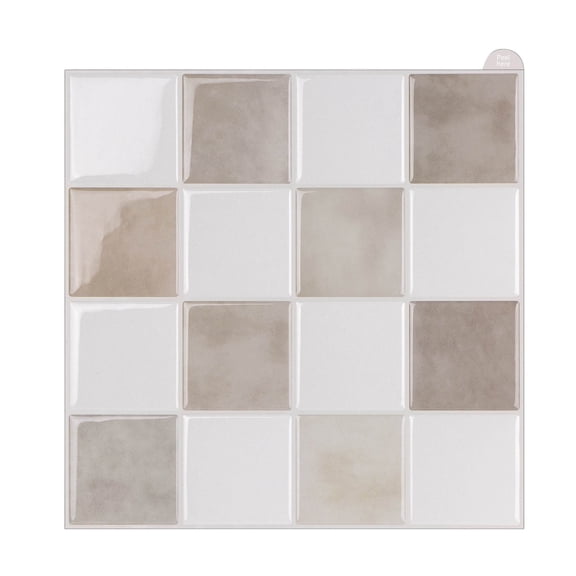 Peel and Stick Tile Stickers Grid Design Removable Backsplash Self Adhesive Decal for Kitchen Bathroom Walls
