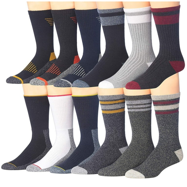 James Fiallo Mens 12 Pack Patterned Dress Socks