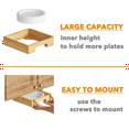 thumbnail image 4 of 9/10-Inch Bamboo Paper Plate Dispenser - Under Cabinet & Countertop Holder for Kitchen Caddys for Plates Universal C, 4 of 7