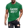 thumbnail image 2 of Gamivast Running Shirts for Men Game Day Distressed Football Graphic Crew Neck Short Sleeve T Shirts Gym Shirts Soft Breathable Material Workout Outfits, 2 of 5