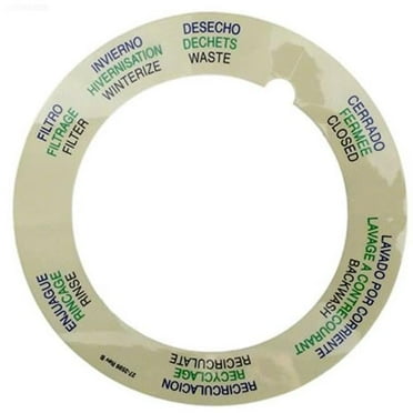 Gli Pool Products 272599 Top Mount Valve Label Replacement Tagelus Pool & Spa Sand Filter