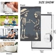 thumbnail image 6 of SKYSONIC 2 PCS Skull Man Woman Bath Towels Set 16"x28", Cotton Face Towel Water Absorbent Lightweight Quickdry Hand Towels for Bathroom Ktichen Travel Gym, 6 of 7