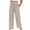 *Brown, variant on Women's Vertical Stripe Paper Bag Waist Pants , Summer High Waisted Wide Leg Trousers For Women , Ladies' Drawstring Palazzo Pants with Pockets,Black,S-2XL