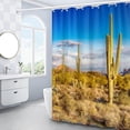 thumbnail image 2 of Cactus Shower Curtain, Succulent Shower Curtain Set, Western Plant Shower Curtains for Bathroom, Waterproof Fabric with 12 Hooks, 72 x 72 Inches, 2 of 6
