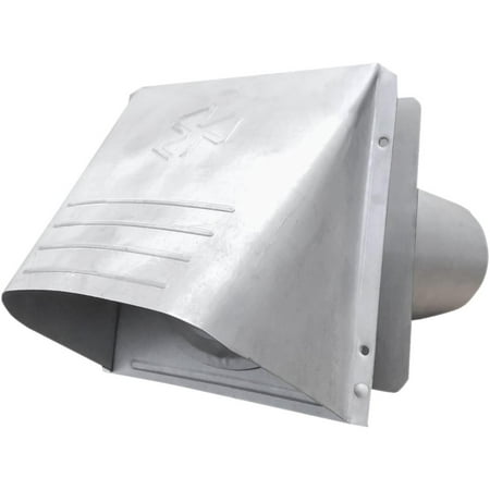 Builder's Best P-Tanium 4 In. Galvanized Wide Mouth Dryer Vent Hood (Best Way To Install Dryer Vent)