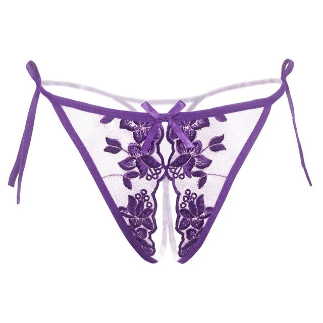 Intimates Women Underwear Lace Embroidery Perspective Bandage Bikini Underpant