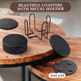 thumbnail image 2 of Juego de 8 unidades para bebidas Coasters GOH DODD Slate con soporte de metal, 2 of 6