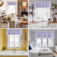 thumbnail image 5 of Pure Lavender Kitchen Curtain Valances for Windows Farmhouse Short Curtains, Simple Solid Color Rod Pocket Valance Curtain for Bedroom Cafe Living Room 60"x18", 5 of 8