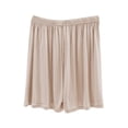 thumbnail image 3 of Feancey Women's Sleep Shorts Soft Comfy Pajama Shorts Wide Leg Loose Fit Lounge Bottoms Elastic Waist Casual Pj Short Pants Beige L, 3 of 8