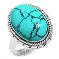 thumbnail image 1 of Turquoise Ring 925 Sterling Silver Handmade Jewelry, 1 of 6