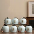 thumbnail image 6 of Home Celadon Tea Canister With Lid 260ml Simple Sealed Tea Storage Jar For Kitchen Counter, Pantry, Decorative Jar, 6 of 6