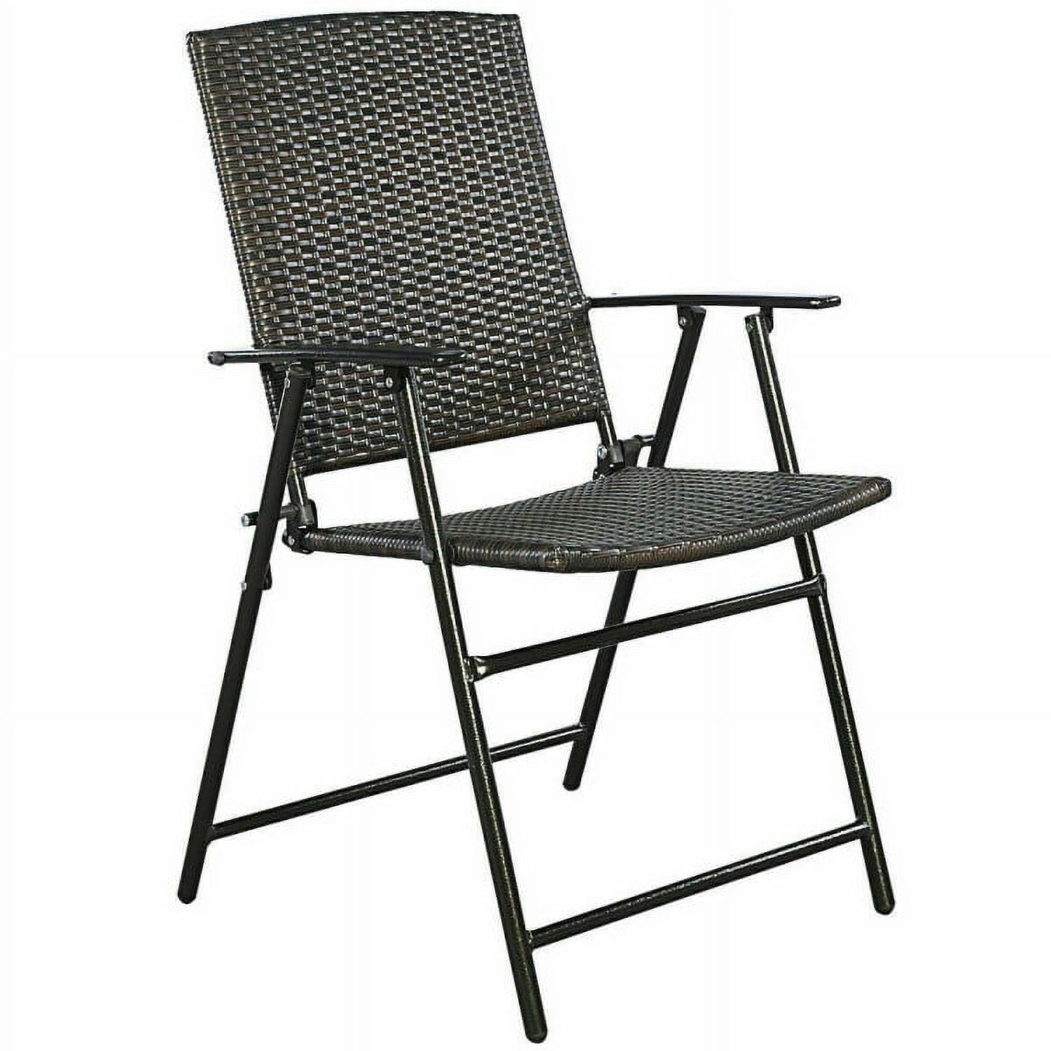 Aimee Lii Set of 4 Rattan Folding Chairs, Outdoor Furniture
