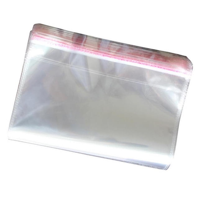 100 Uds Bolsa de Polietileno Resellable Bolsas de Plástico Opp Autoadhesivas para Guardar Letras / Joyas / Piezas Pequeñas 22x34cm shamjiam Bolsas de celofán transparentes