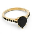 thumbnail image 3 of 2.30 Carat Elegant Pear Cut Black Onyx Gemstone Bridal Ring for Women Solid 14K Yellow Gold Size 7.5 by Diamond-Capitals, 3 of 8