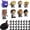Black, variant on Modern JP Adhesive Display Shelf for Pop Figures (8-Pack) – Pop Shelf Wall Display – Action Figure Stand – Easy Adhesive Install – Black