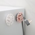 thumbnail image 2 of Soporte de enchufe blanco para el hogar, organizador de cables con ventosa para el baño, sin rastro, almacenamiento libre, 2 uds., 2 of 5