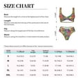 thumbnail image 4 of Kdxio Colorful Dinosaur Print Women's 2 Piece High Waisted Wrap Spaghetti Strap Summer Swimsuit Bikini Set-Medium, 4 of 7