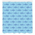 thumbnail image 3 of Ambesonne Sea Animals Shower Curtain, Sharks Silhouettes Art, 69"Wx70"L, Ceil Blue, 3 of 3