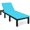 Blue, variant on Biotree Patio Rattan Lounge Chair Chaise Couch Cushioned Height Adjustable Stackable Patio Chair for Garden Backyard, White