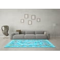 thumbnail image 3 of Ahgly Company Machine Washable Indoor Rectangle Medallion Light Blue French Area Rugs, 8' x 10', 3 of 4