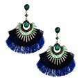 thumbnail image 2 of 2 uds pendientes de borla accesorios de ropa flecos gota de diamantes de imitación oreja colgante Azul Yuyangstore pendientes de borla, 2 of 8