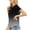 Black, variant on Women's Gradient Color Sleeveless Button Half Placket Top, Side Split Hem with High Low Asymmetric Hemline, Casual Summer Daily Wear, Lightweight Breathable Fabric Black XXL