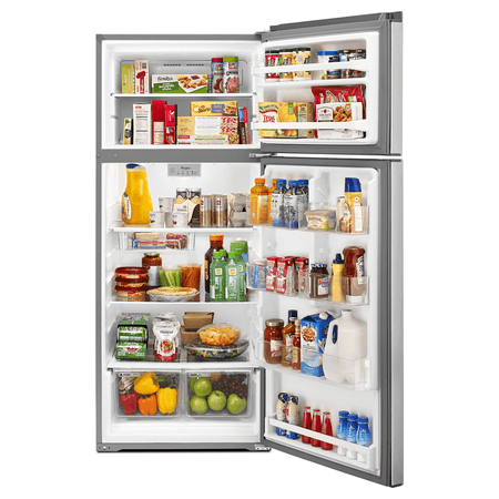 Whirlpool - 17.6 Cu. Ft. Top-Freezer  Fingerprint Resistant Refrigerator - Stainless Steel