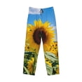 thumbnail image 2 of Haiem Sky Golden Sunflower Field B Men's Pajama Pants Ultra Lightweight Pjs Bottoms Sleepwear Bottom Pants With Pocket Drawstring-Large, 2 of 7