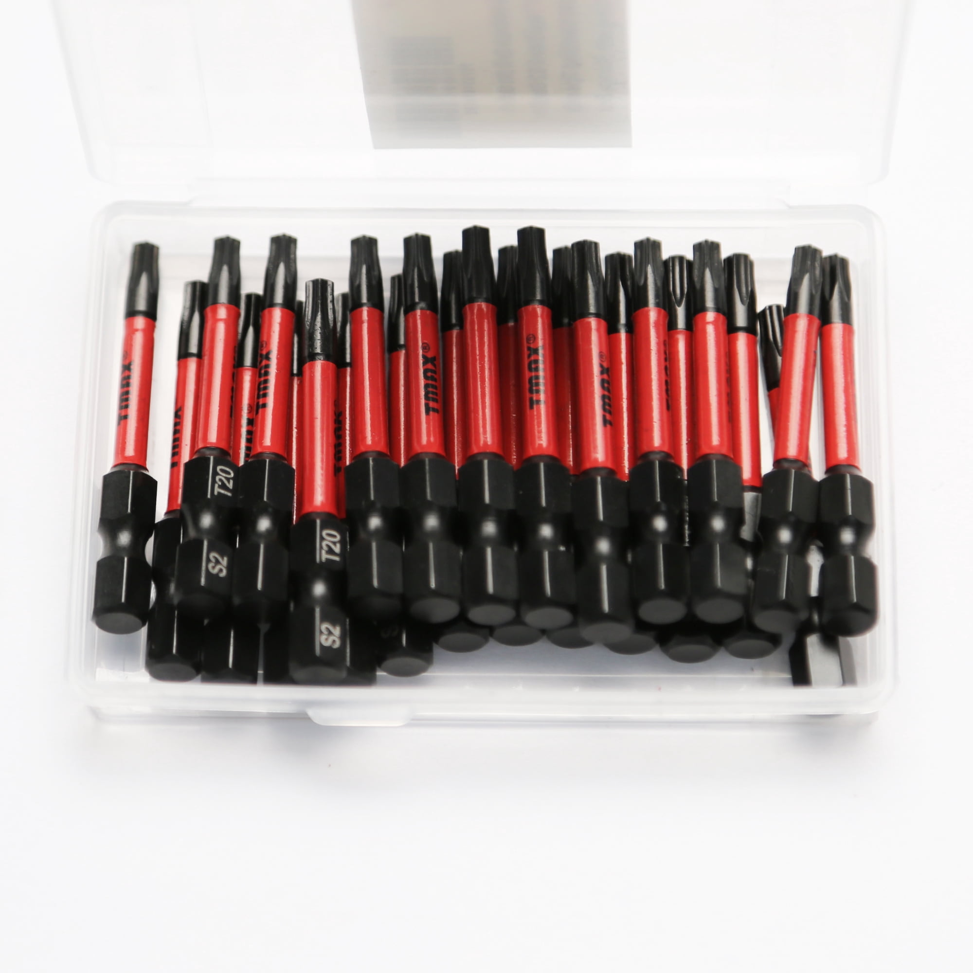 TMAX 25 pc H5/16 H-5/16 Inch Hex Head Allen Wrench Black High Torque Impact Screwdriver Insert Bits Set S2 Steel Torsion Resistant, 2 Inch Long, 1/4 Inch Hex Shank with Quick Release Slot