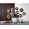 thumbnail image 2 of Mini olla de cocción lenta redonda de 0.65 cuartos de galón, calentador de olla de fusión fondue con rejilla de cerámica apta para lavaplatos, tapa de vidrio, acero inoxidable y negro, 2 of 5