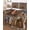 Oatmeal, variant on Full Size Quilt Bedding Set, Desert Camels Reversible Summer Quilt 3 Pieces, Wildlife Brown Animals Blue Geometric Lightweight Bedspreads Coverlets with 2 Pillow Shams for All Seasons